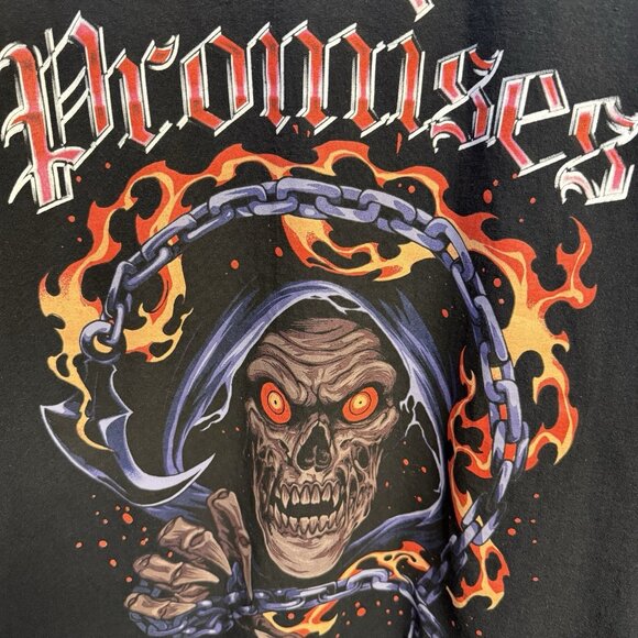 Broken Promises T Shirt Mens 2XL Black Moshpit Black Short Sleeve - Picture 4 of 15